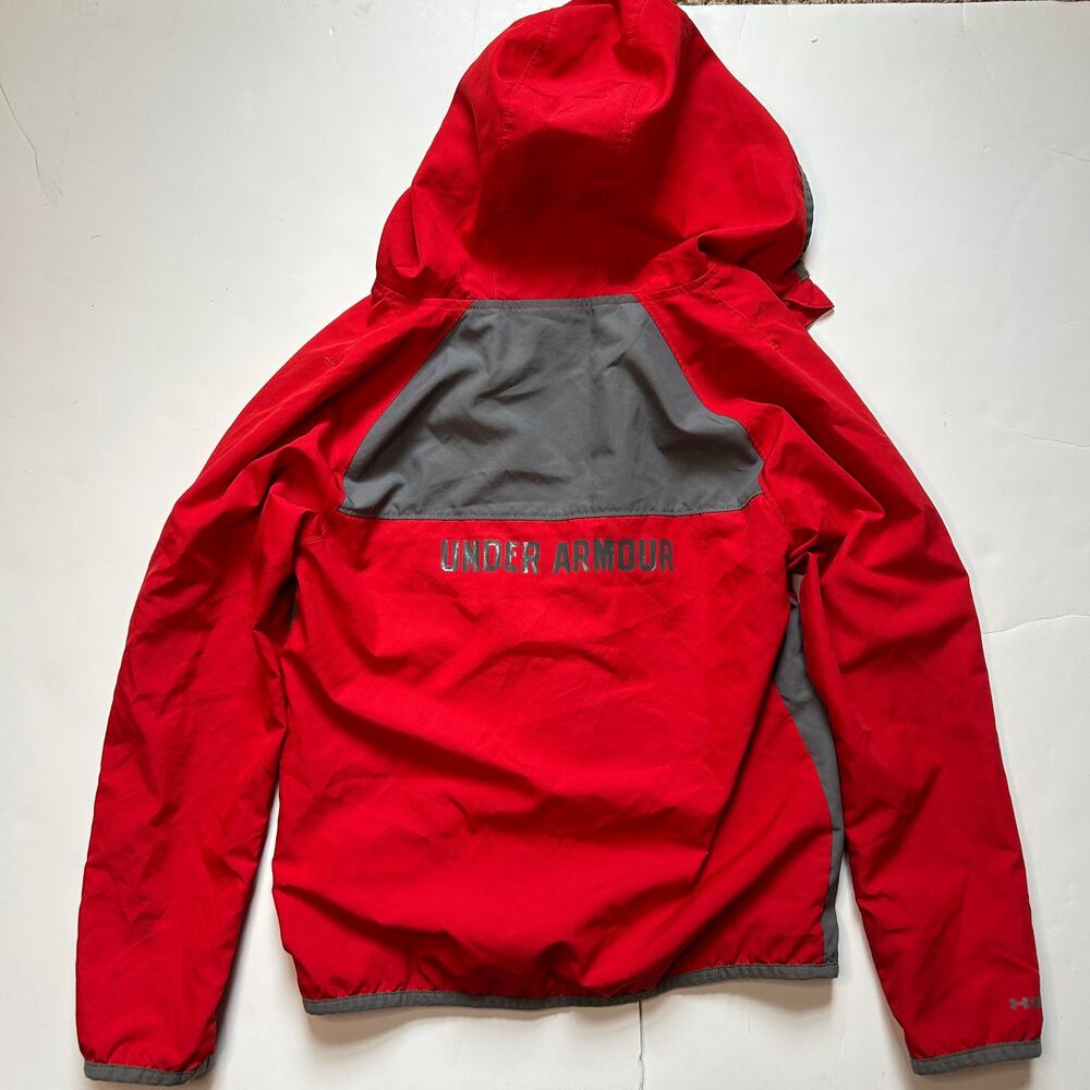 Under Armour Youth Windbreaker Jacket - Red & Gray - Size 6-7Y - Picture 5 of 5